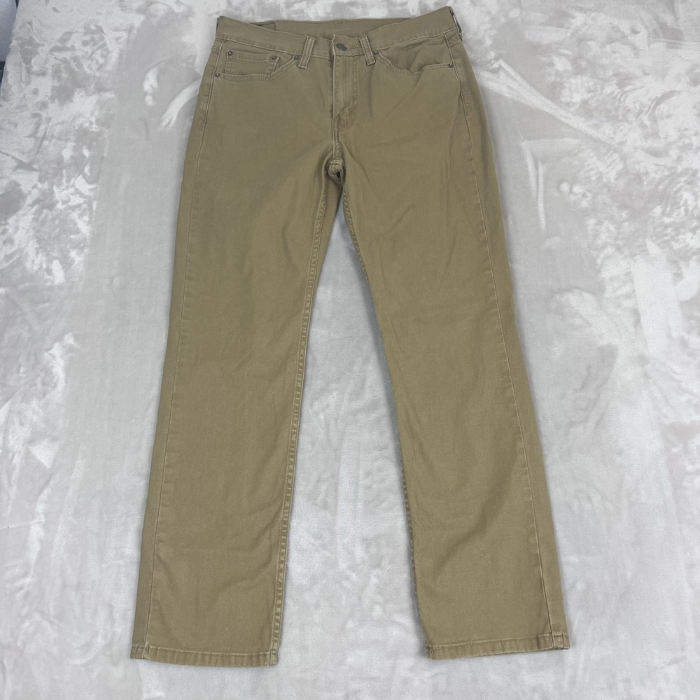 Levis 514 Pants Mens 31x30 Khaki Straight Leg Chino Everyday Casual Preppy